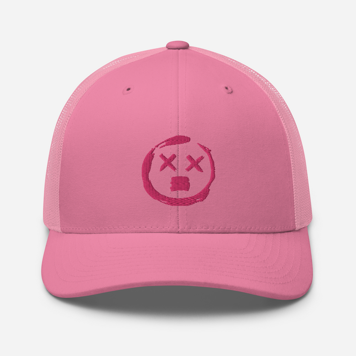 Trucker cap - embroidered, Eyes XX, No Sleep (Nessun Dorma), pink pink