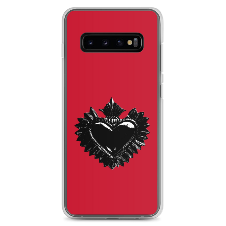 Samsung Phone Case - Darker Hearts, Black Heart, red