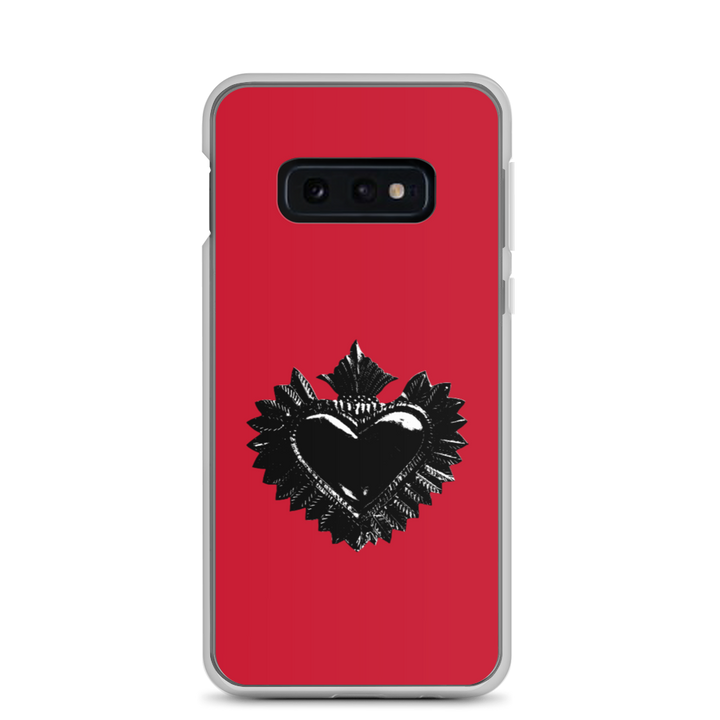 Samsung Phone Case - Darker Hearts, Black Heart, red