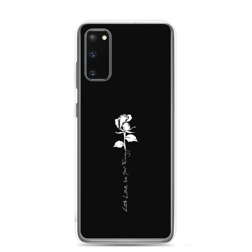 Samsung Phone Case - Let Love Be Your Energy, White Rose