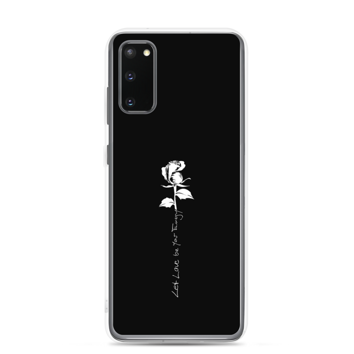 Samsung Phone Case - Let Love Be Your Energy, White Rose