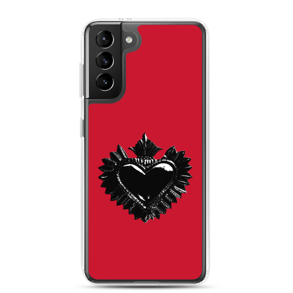 Samsung telefon cover - Darker Hearts, Black Heart, rød