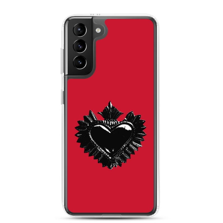 Samsung telefon cover - Darker Hearts, Black Heart, rød