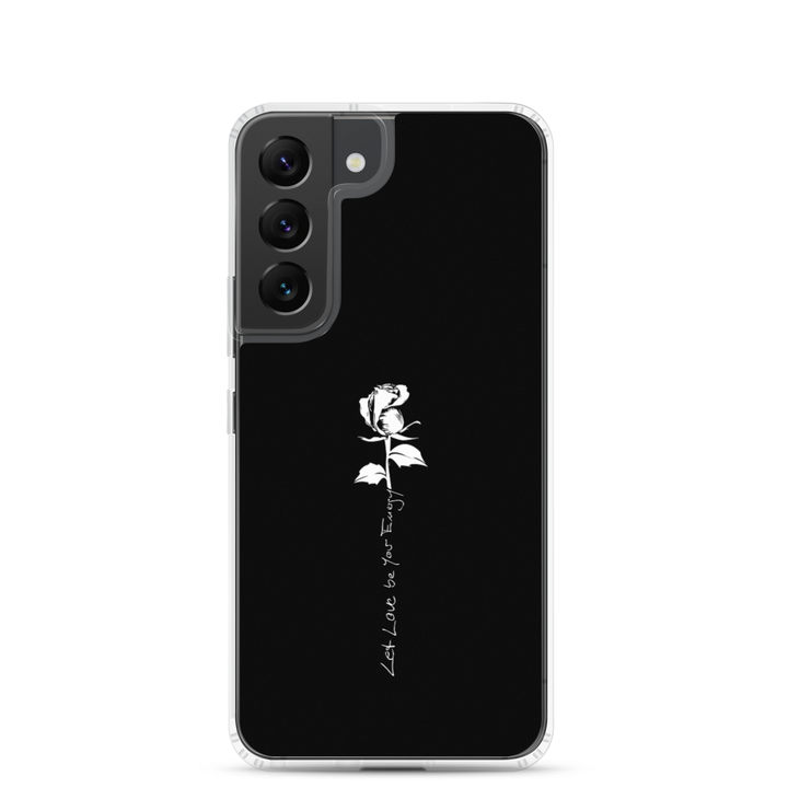 Samsung Phone Case - Let Love Be Your Energy, White Rose