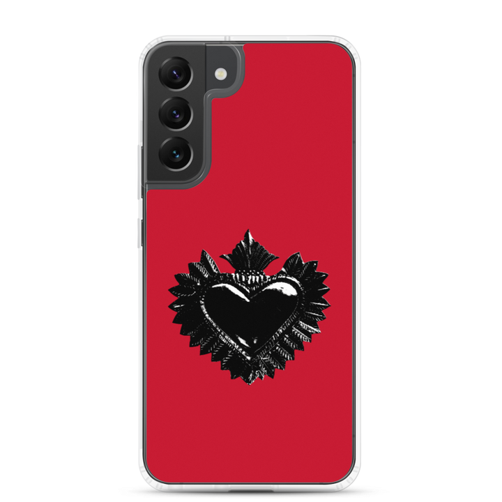 Samsung Phone Case - Darker Hearts, Black Heart, red