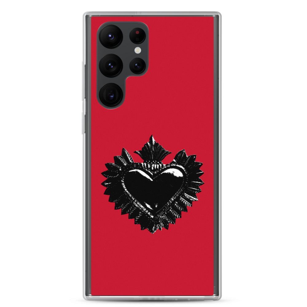 Samsung telefon cover - Darker Hearts, Black Heart, rød