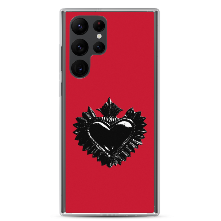 Samsung telefon cover - Darker Hearts, Black Heart, rød