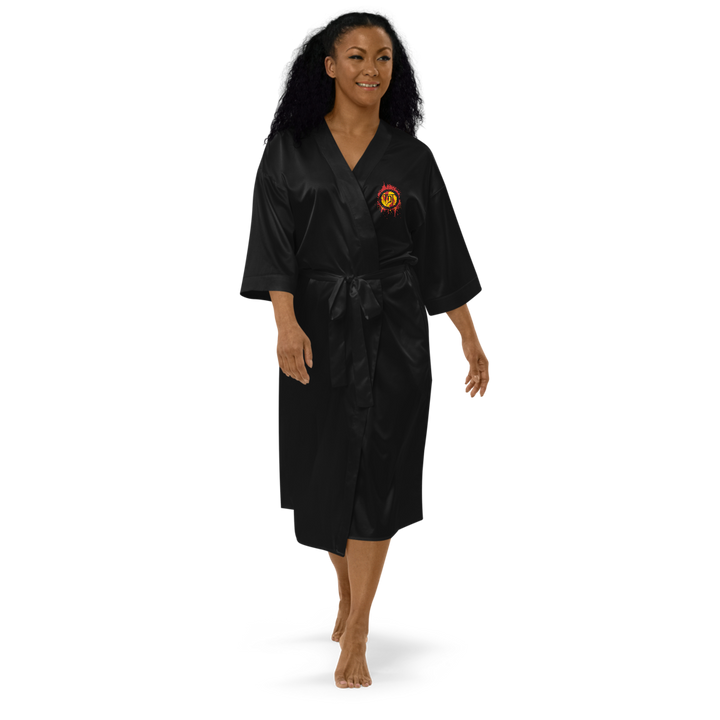 Satin Bathrobe Women - Volcanoes Crest