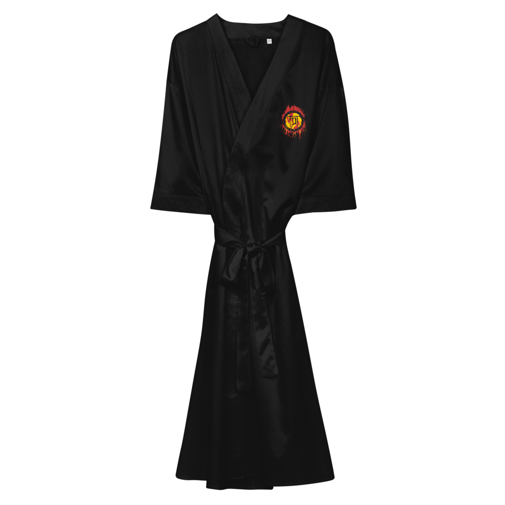 Satin Bathrobe Women - Volcanoes Crest