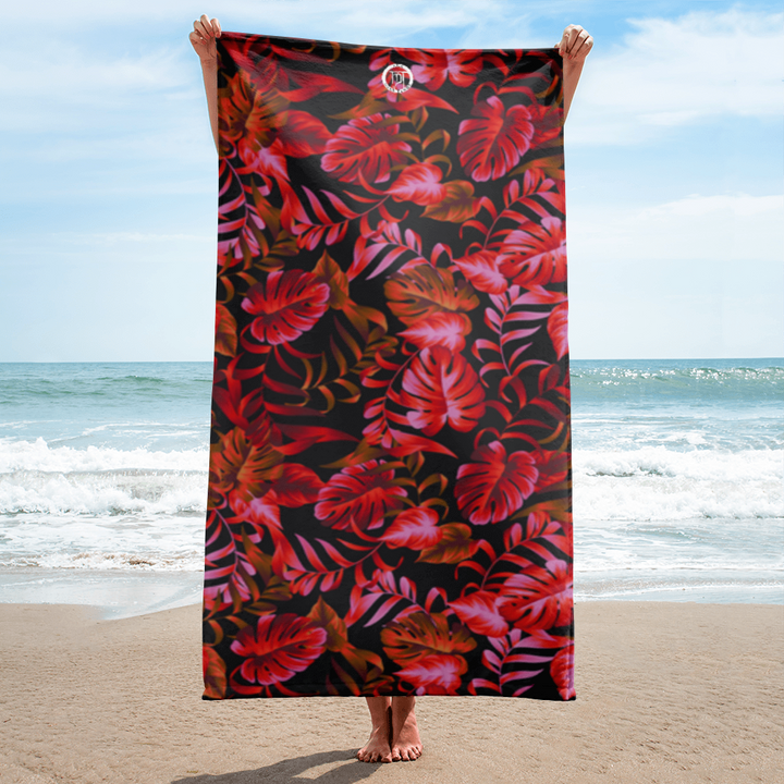 Large Beach Towel - Leaves of the Night