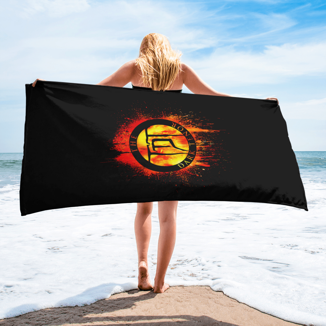 Large Beach Towel - Lava Crest, Volcanoes