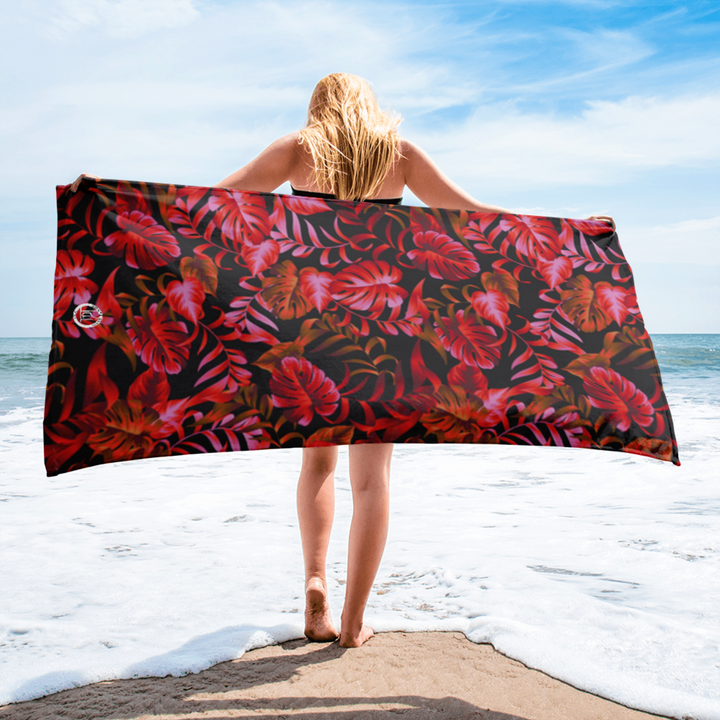 Large Beach Towel - Leaves of the Night