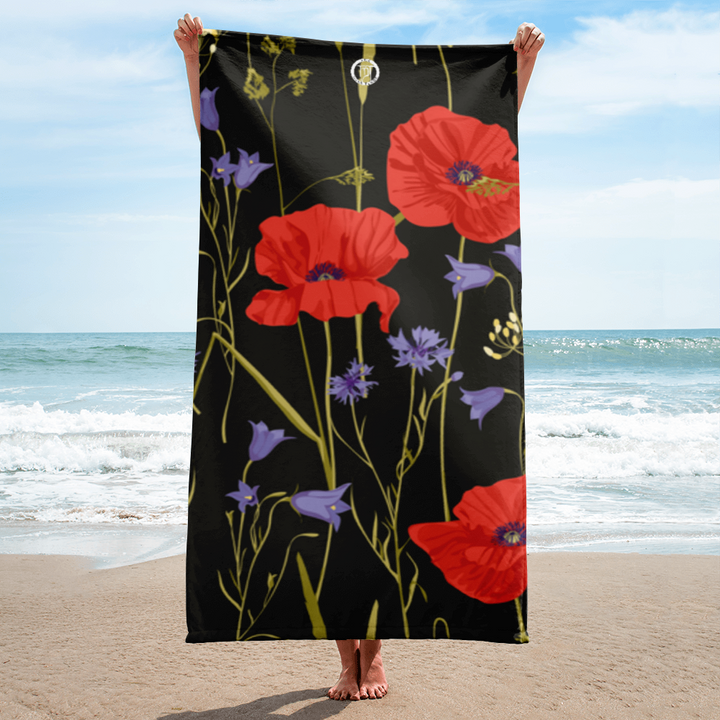 Large beach towel - poppies