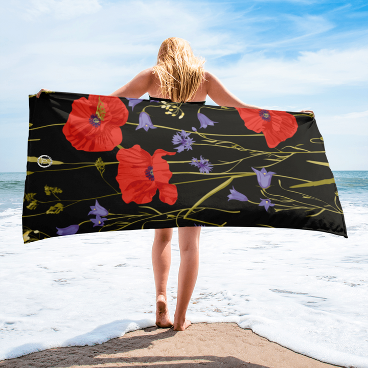 Large beach towel - poppies