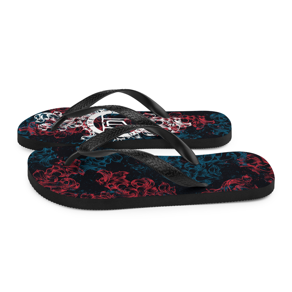 Flip-Flops - Coat of Arms Floral