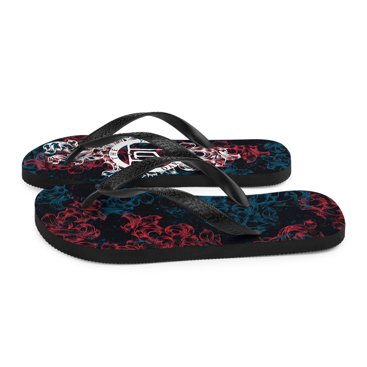 Flip-Flops - Coat of Arms Floral