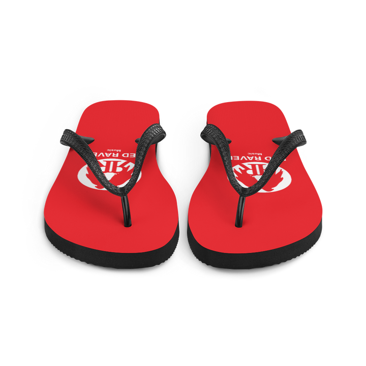 Flip flops - Red Raven Music Logo, rød