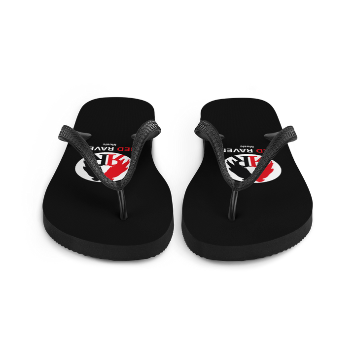 Flip flops - Red Raven Music Logo, sort