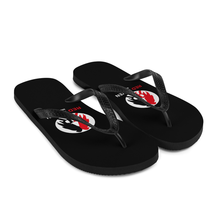 Flip flops - Red Raven Music Logo, black