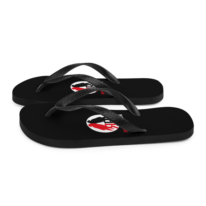 Flip flops - Red Raven Music Logo, black