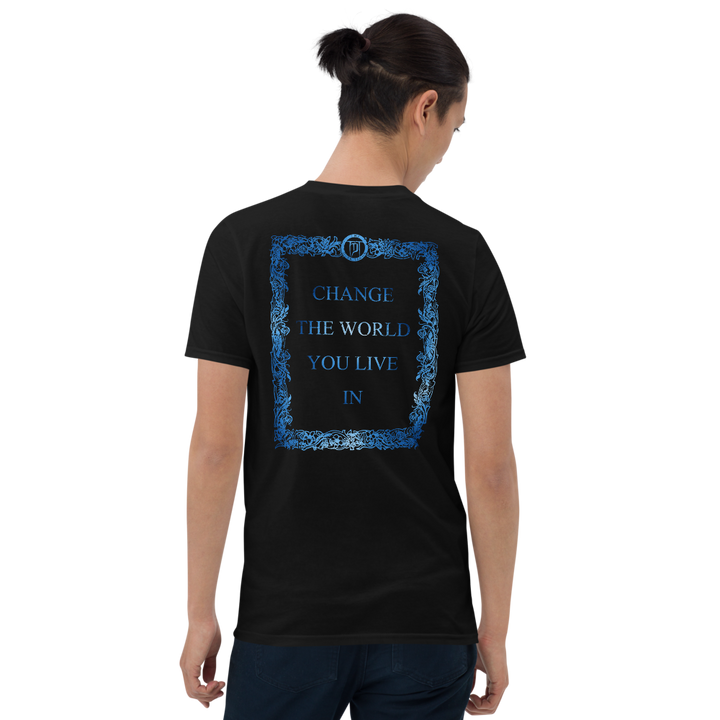 T-SHIRT LYRICS MEN - CHANGE THE WORLD YOU LIVE IN - WHAT IF WE LOVE, BLACK