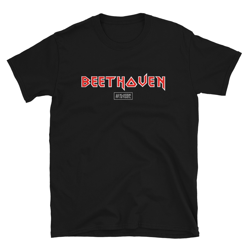 T-shirt dame - Beethoven logo, sort