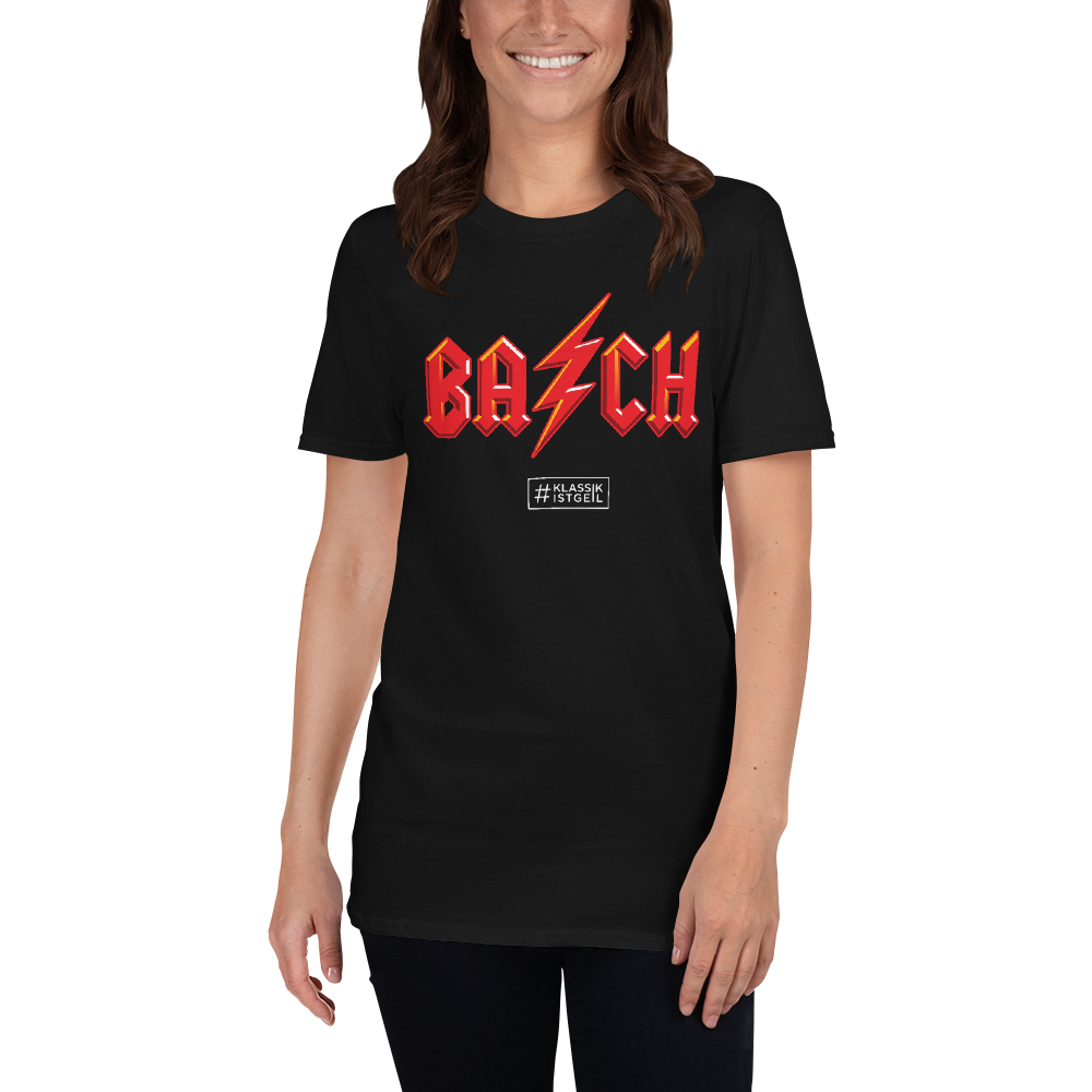 T-shirt dame - Bach logo, sort