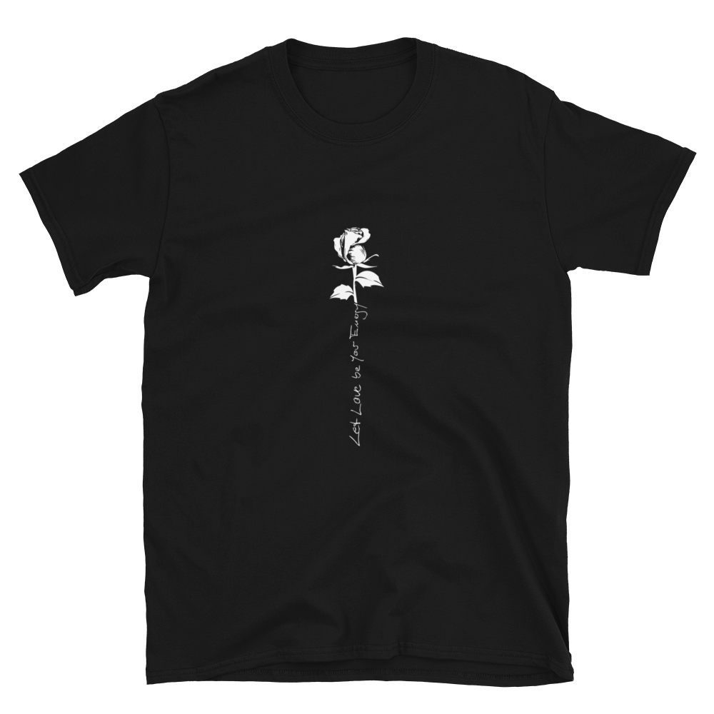 T-shirt men - Let Love Be Your Energy, white rose