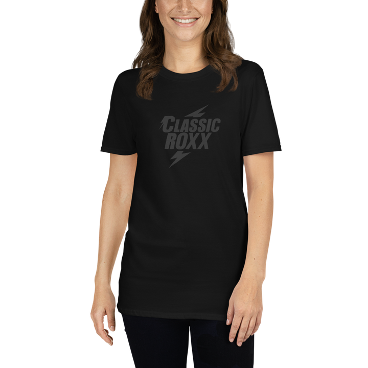 T-Shirt Women - Classic RoXX Logo, black on black