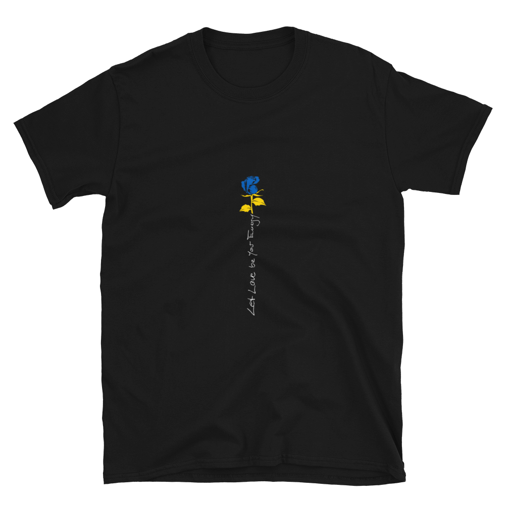 T-shirt til mænd - UNICEF Ukraine Donation, Lad kærligheden være din energi