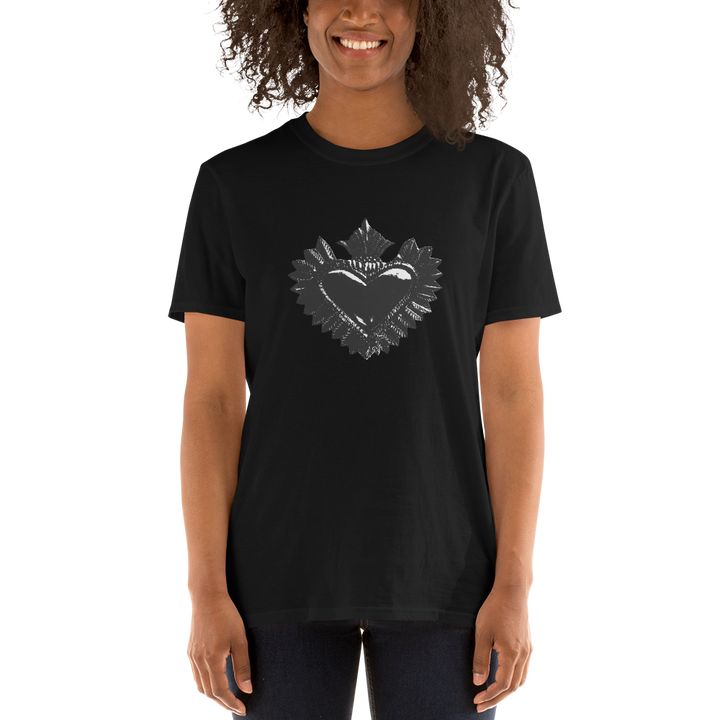 T-Shirt Damen - Darker Hearts, Black Heart, Black on Black