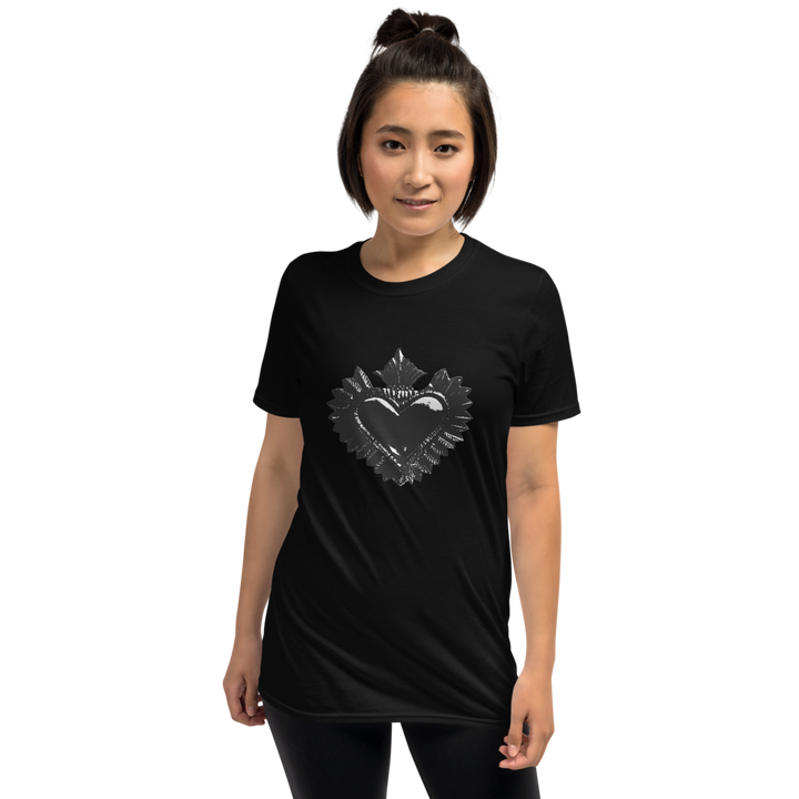 T-Shirt Damen - Darker Hearts, Black Heart, Black on Black