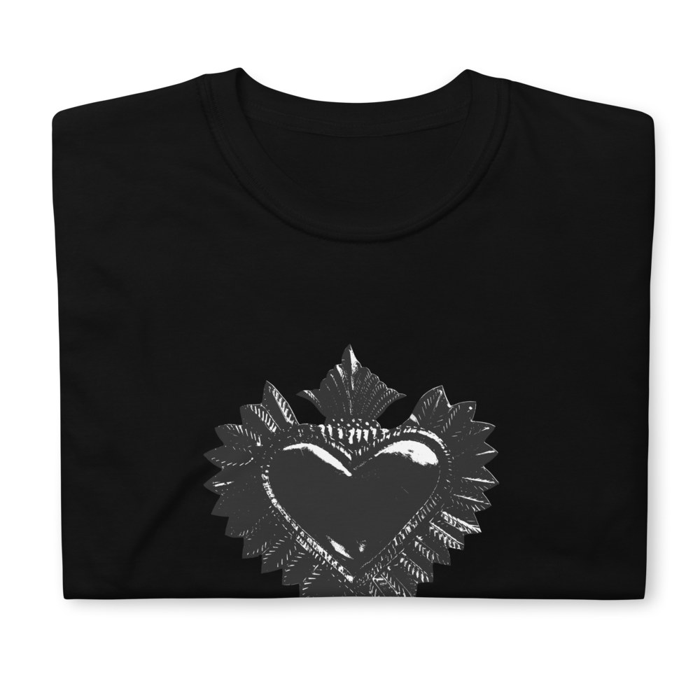 T-Shirt Damen - Darker Hearts, Black Heart, Black on Black