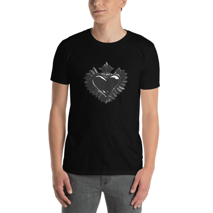 T-Shirt Men - Darker Hearts, Black Heart, Black on Black