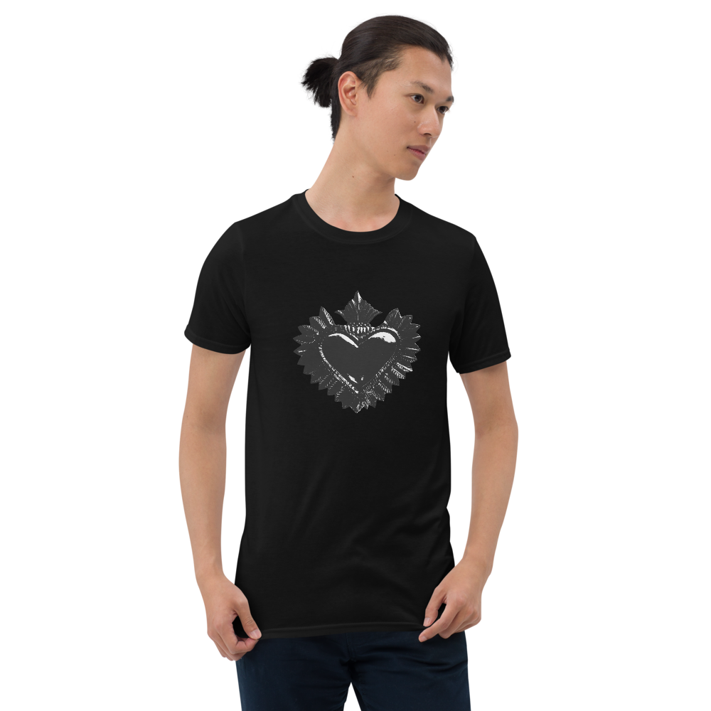 T-Shirt Men - Darker Hearts, Black Heart, Black on Black