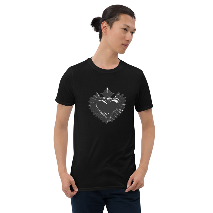 T-Shirt Men - Darker Hearts, Black Heart, Black on Black