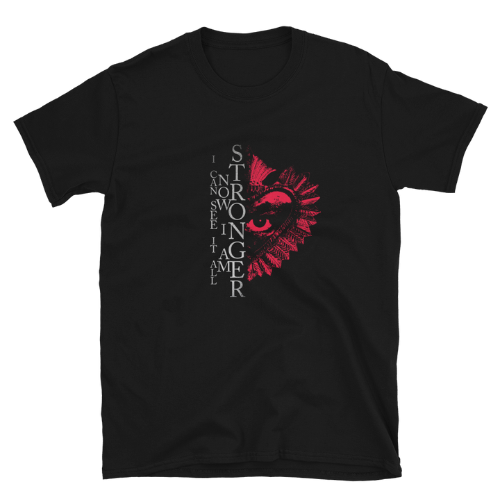 T-Shirt Damen - Now I Am Stronger, Darker Hearts, schwarz