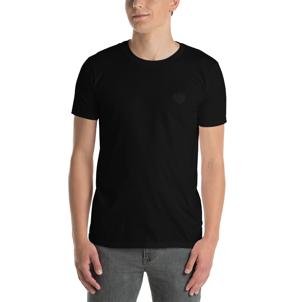 T-Shirt Men - Darker Hearts, Black Heart, embroidered