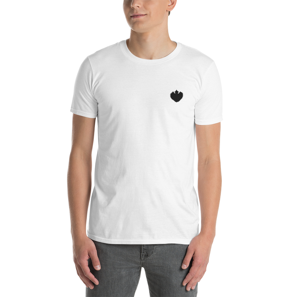 T-Shirt Herren - Darker Hearts, Black Heart, gestickt