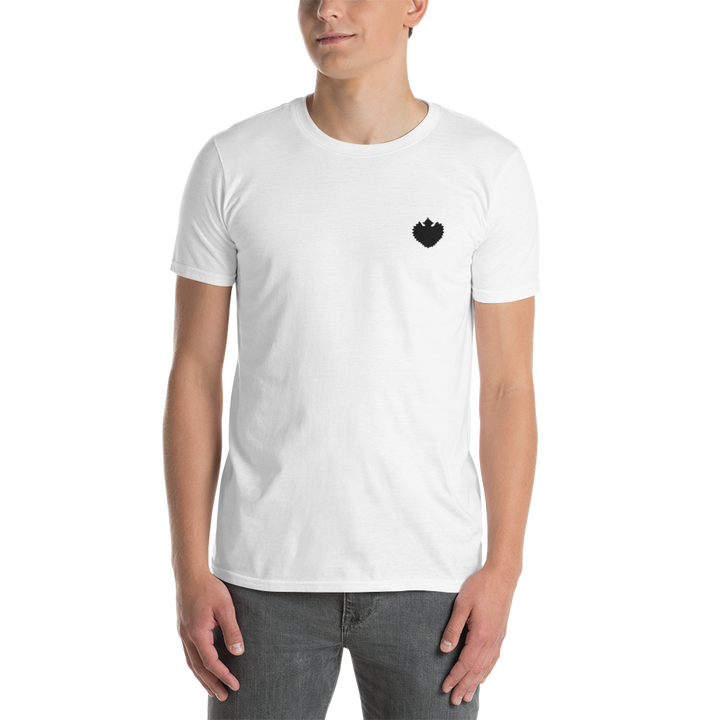 T-shirt mænd - Darker Hearts, Black Heart, broderet