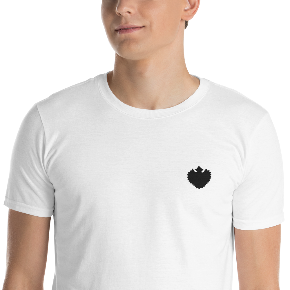 T-shirt mænd - Darker Hearts, Black Heart, broderet