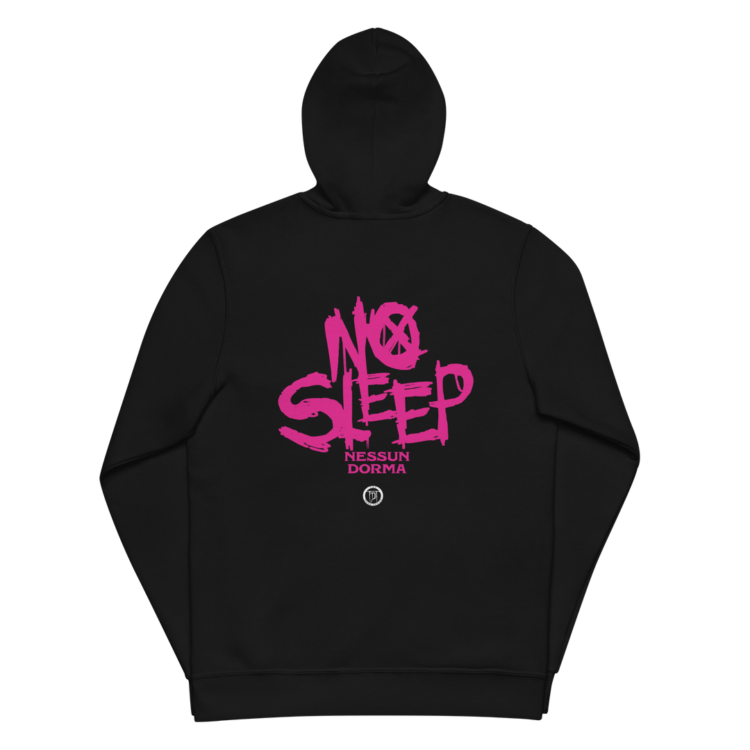 Zipper hoodie men - No Sleep (Nessun Dorma), pink