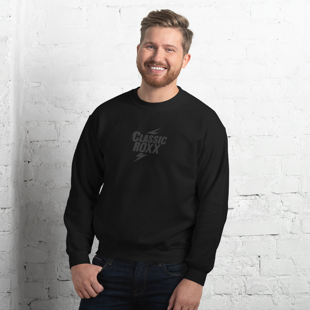 Pullover Men - Classic RoXX Logo, black on black