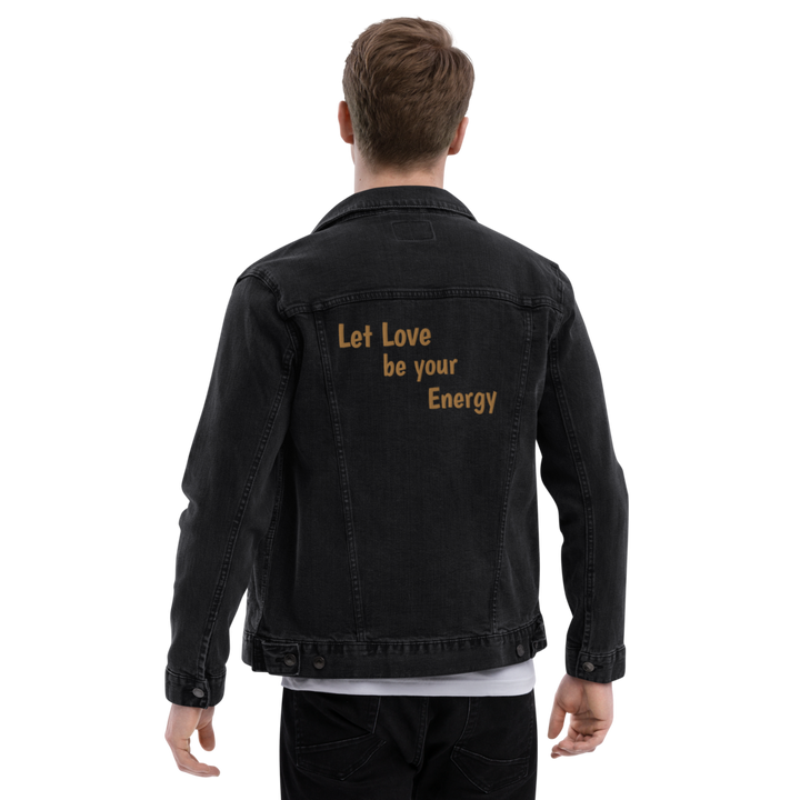 Denim jacket men - Let Love Be Your Energy