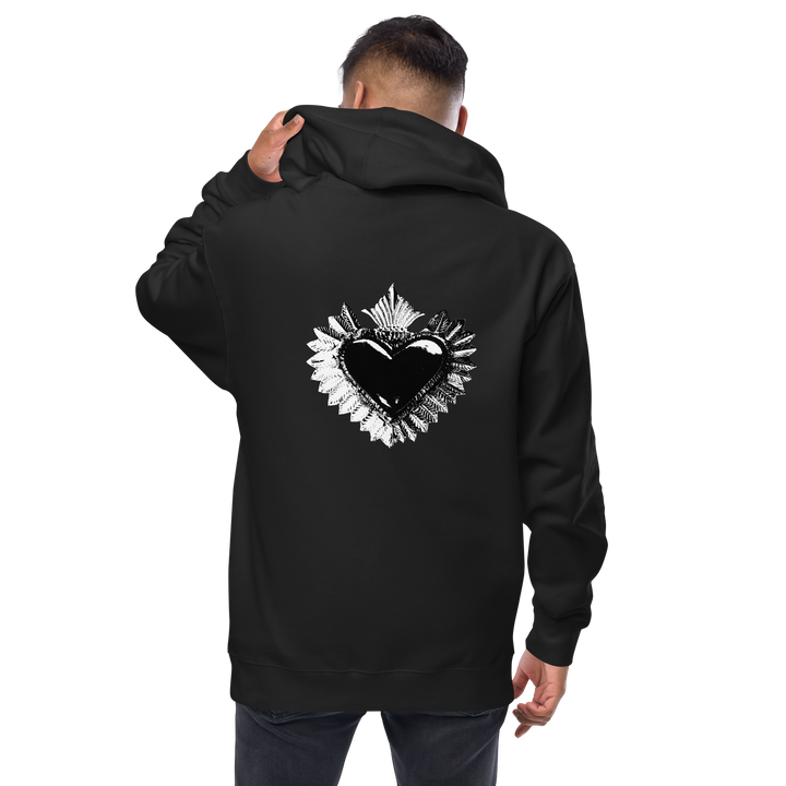 Fleece Zipper Hoodie - Darker Hearts