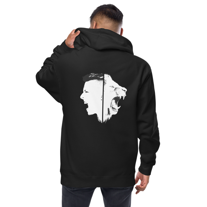 Zipper hoodie made of fleece - When You Roar, white