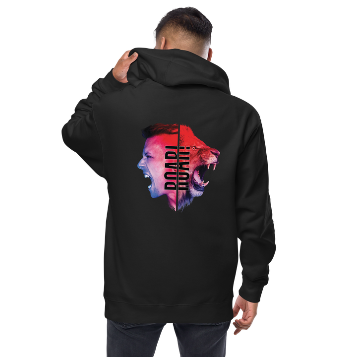 Zipper Hoodie aus Fleece - When You Roar, Rot