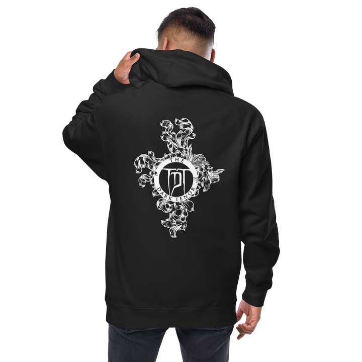 Men's Fleece Zipper Hoodie - Crest Floral