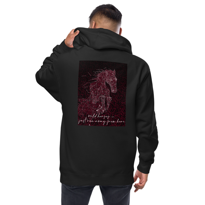 Men's Fleece Zipper Hoodie - Wild Horses