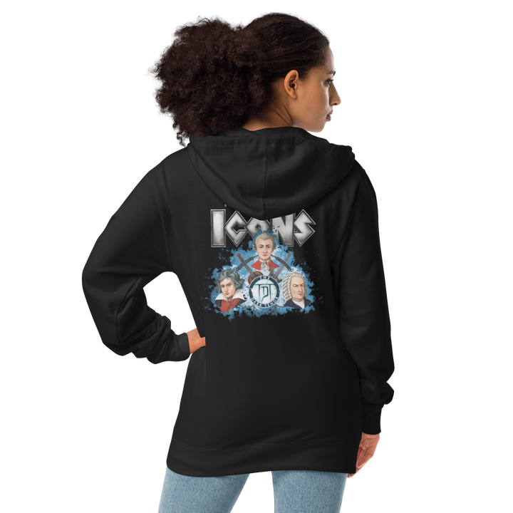 Zipper Hoodie aus Fleece Damen - Icons